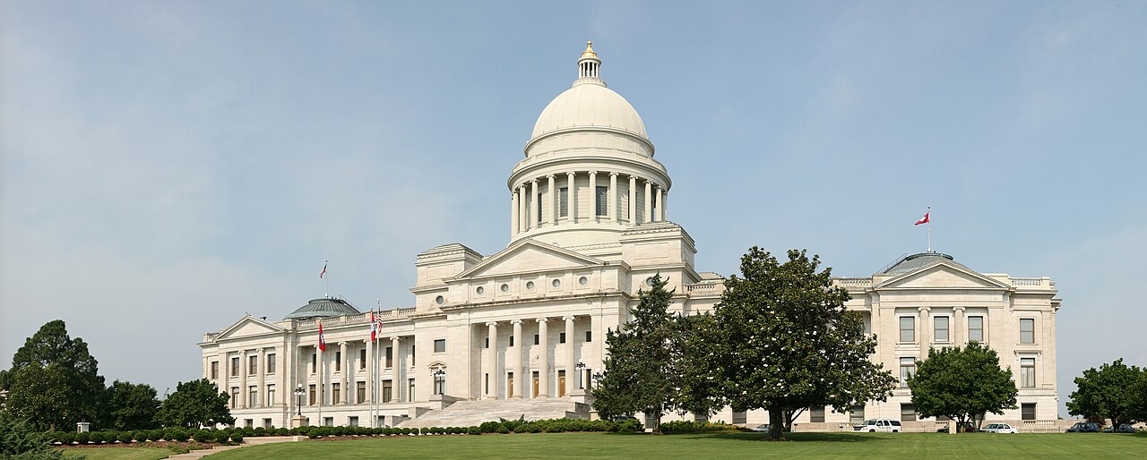 The Arkansas State Capitol in Little Rock, where state ballot-initiative laws originate.