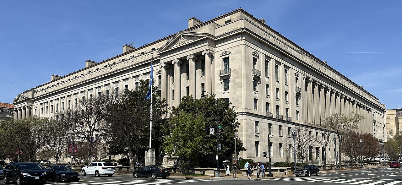 The Robert F. Kennedy Department of Justice Building in Washington; the Forrest City cases were prosecuted in federal court.
