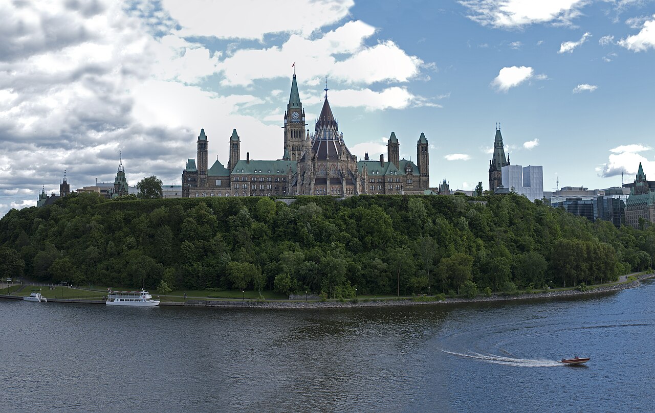 Parliament Hill in Ottawa, seat of Canada's House of Commons.