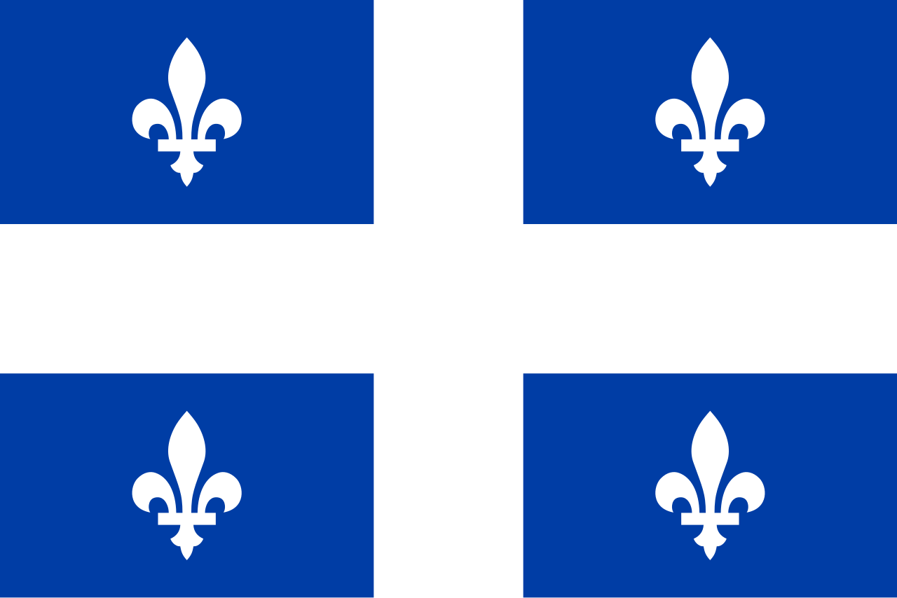 The flag of Quebec.
