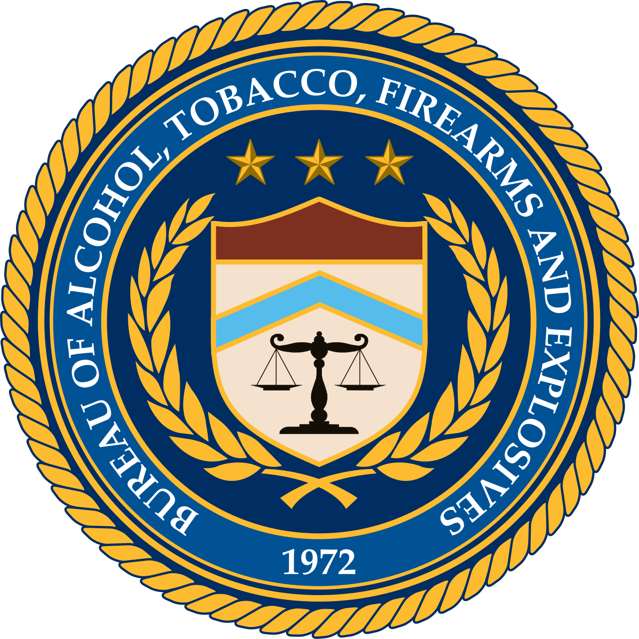 Seal of the Bureau of Alcohol, Tobacco, Firearms and Explosives, whose ghost-gun rule was struck down.