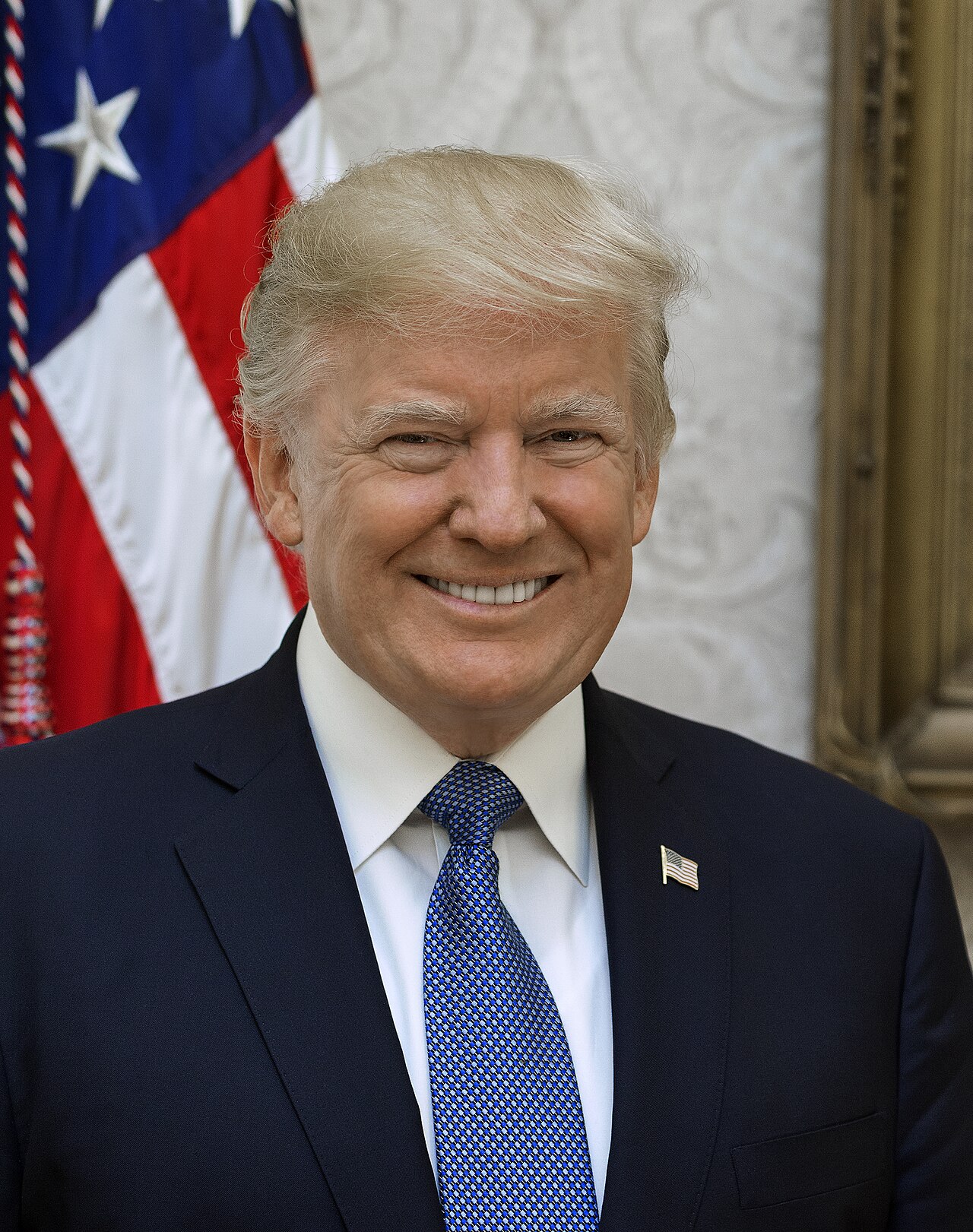 U.S. President Donald Trump, official White House portrait.