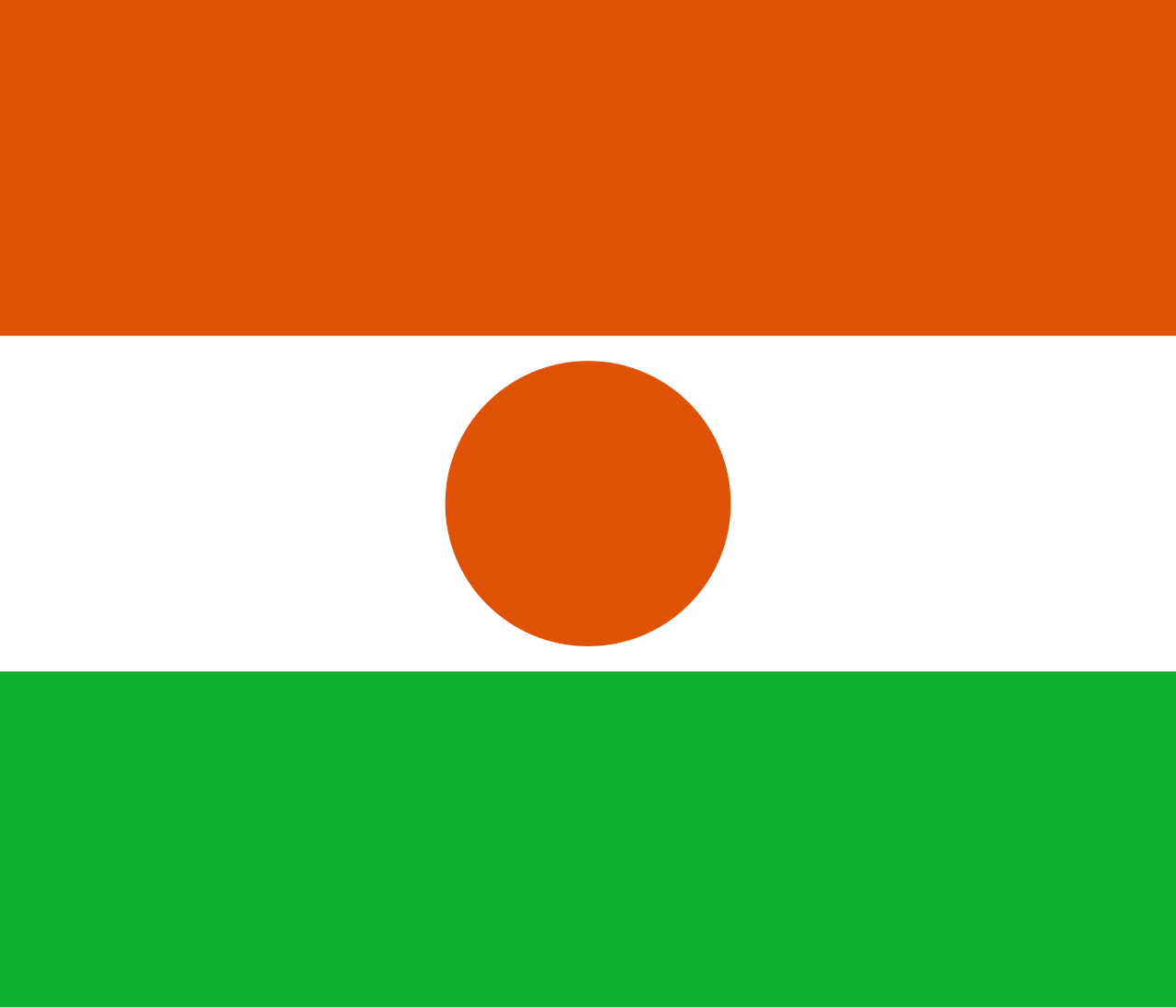 Flag of the Republic of Niger.
